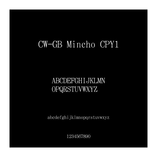 CW-GB Mincho CPY1
