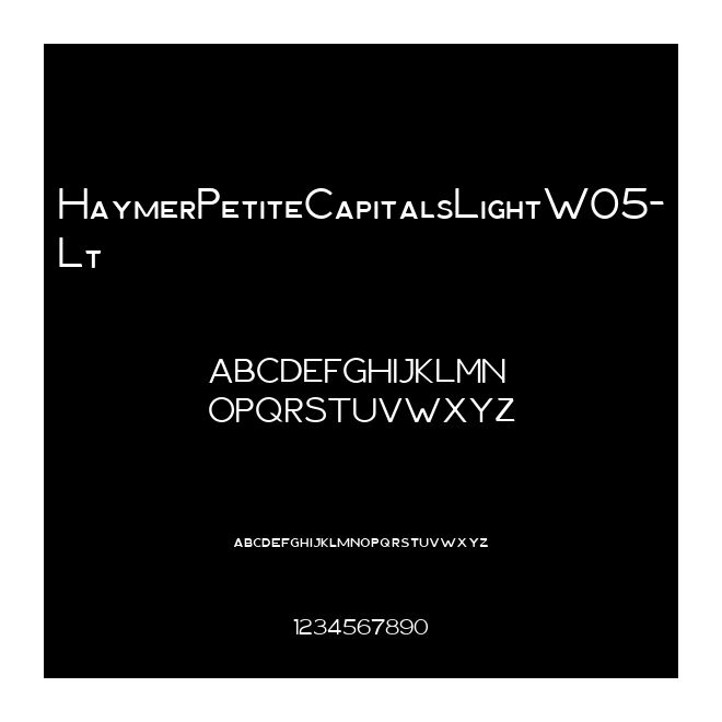 HaymerPetiteCapitalsLightW05-Lt