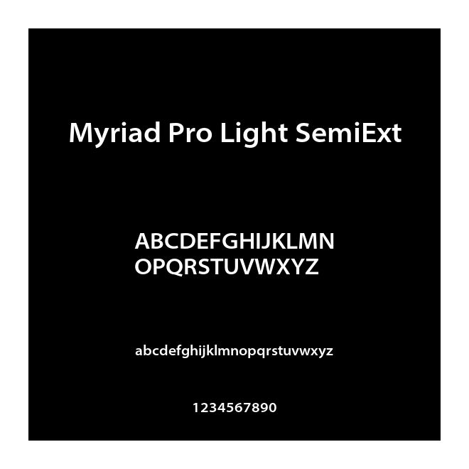 Myriad Pro Light SemiExt