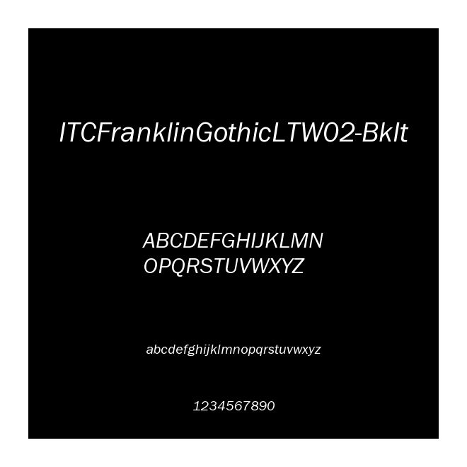 ITCFranklinGothicLTW02-BkIt