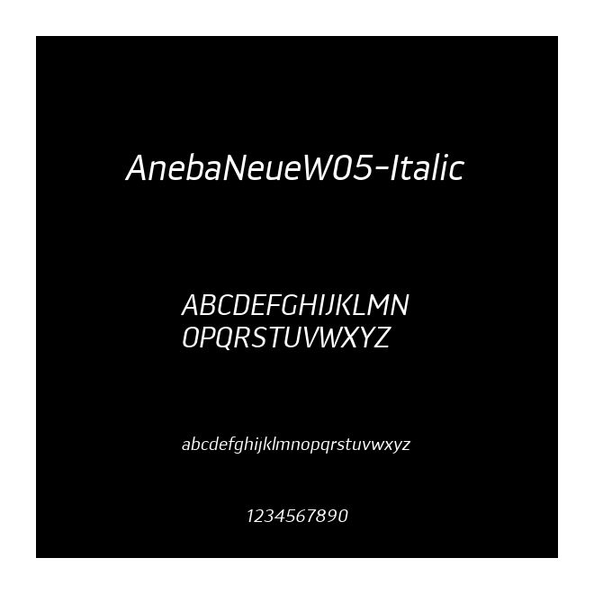 AnebaNeueW05-Italic