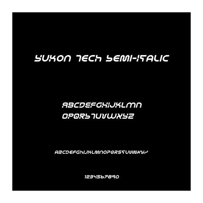 Yukon Tech Semi-Italic