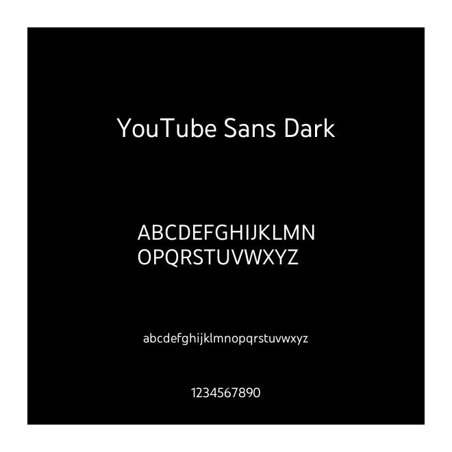 YouTube Sans Dark