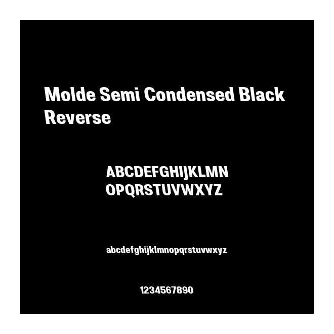 Molde Semi Condensed Black Reverse