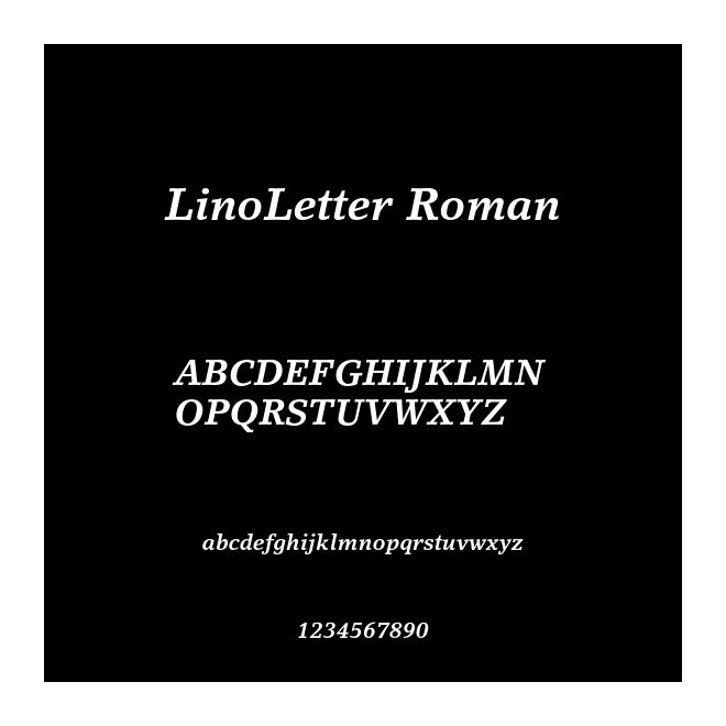LinoLetter Roman