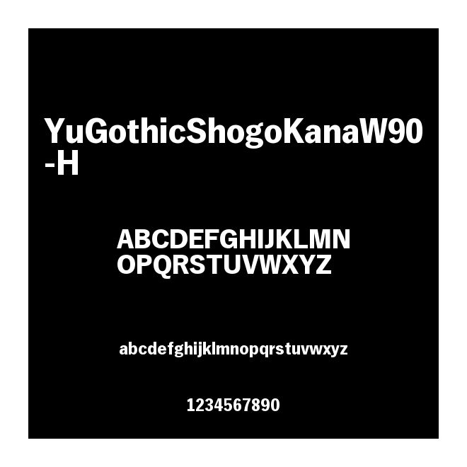 YuGothicShogoKanaW90-H