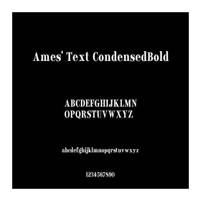 Ames' Text CondensedBold