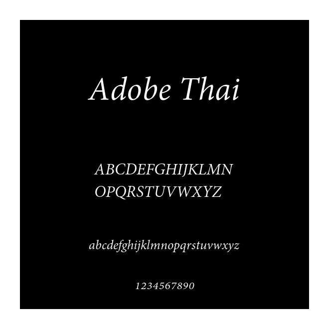 Adobe Thai