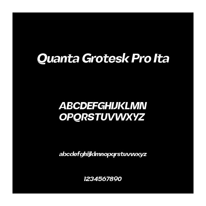 Quanta Grotesk Pro Ita