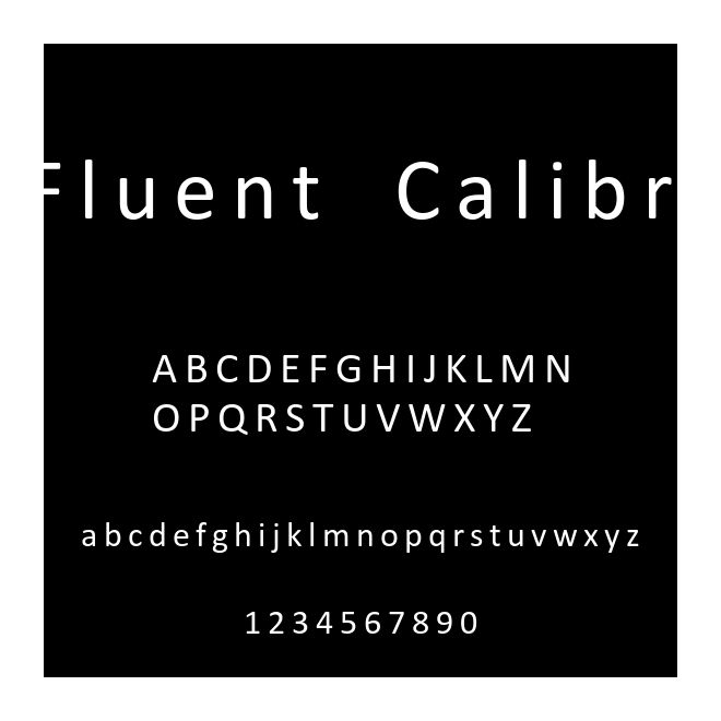 Fluent Calibri