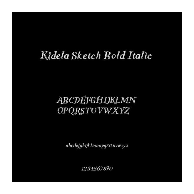 Kidela Sketch Bold Italic