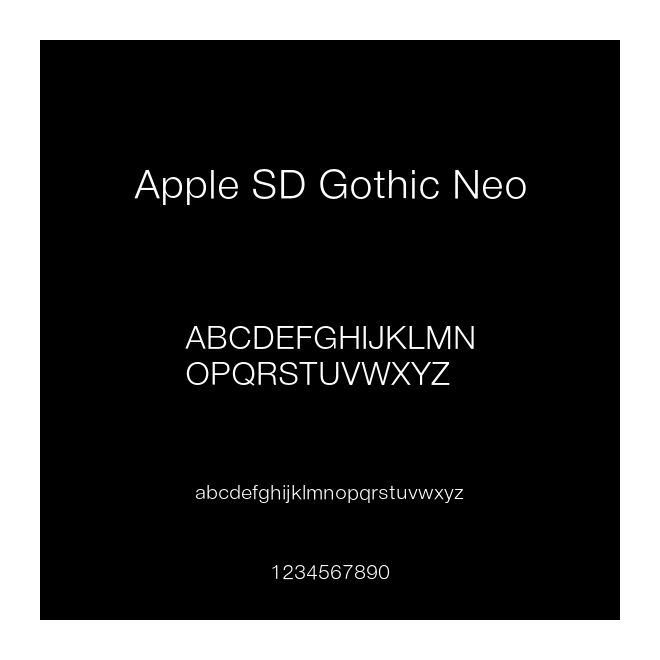 Apple SD Gothic Neo