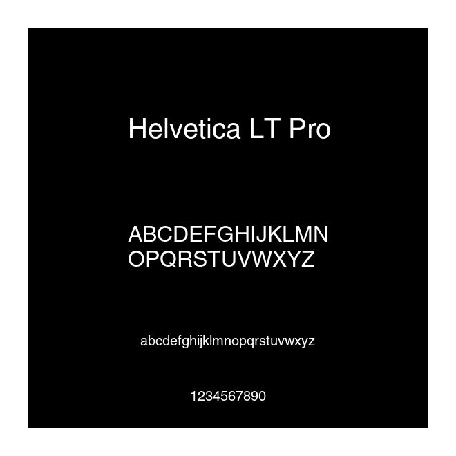 Helvetica LT Pro