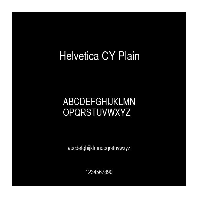 Helvetica CY Plain