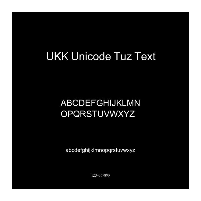 UKK Unicode Tuz Text