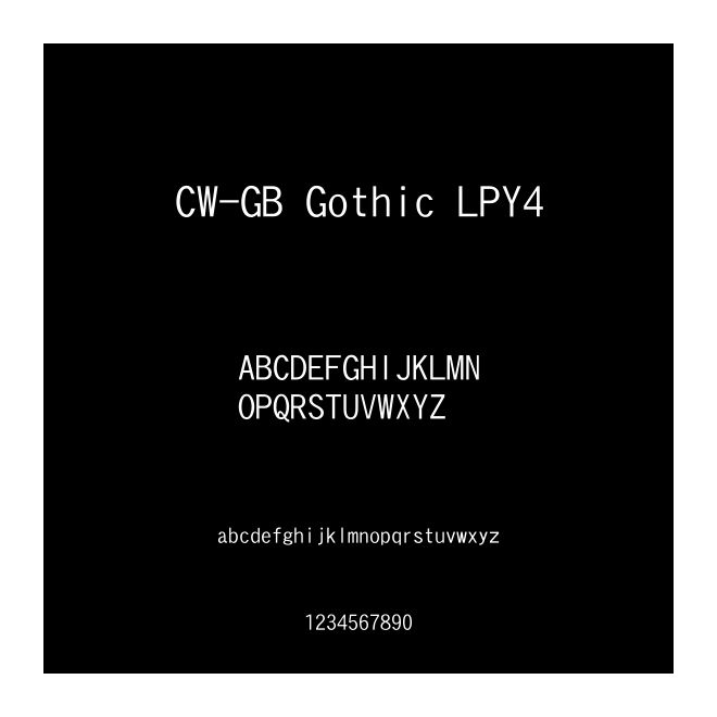 CW-GB Gothic LPY4