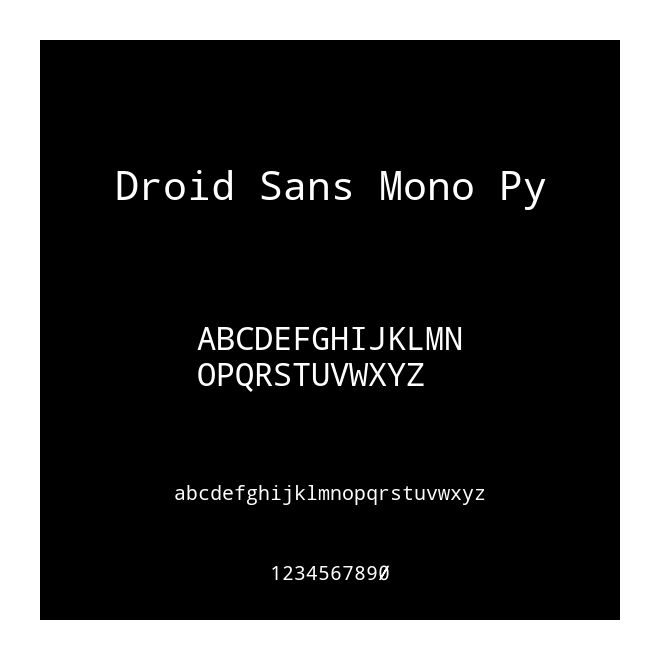 Droid Sans Mono Py