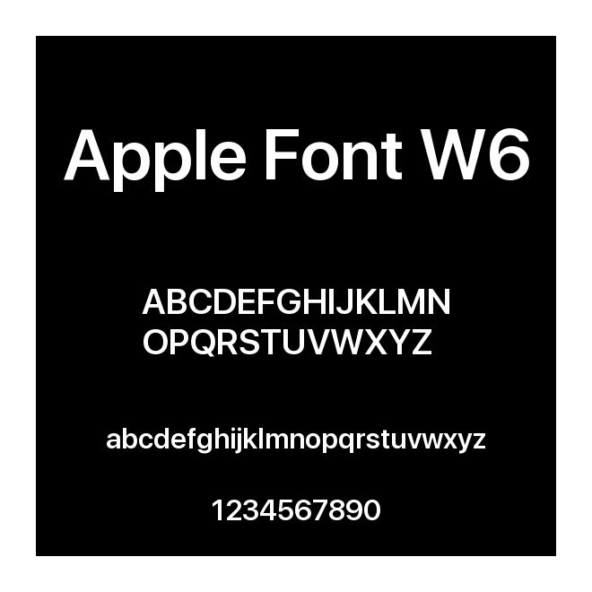 Apple Font W6