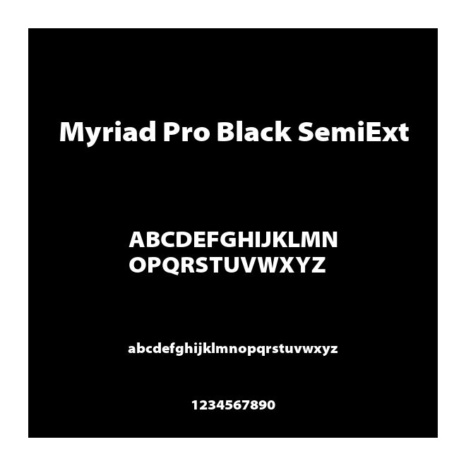 Myriad Pro Black SemiExt