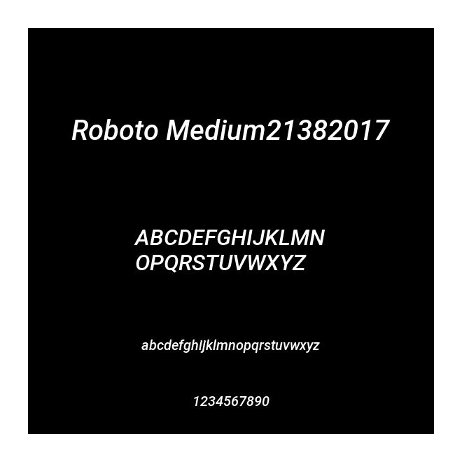 Roboto Medium21382017