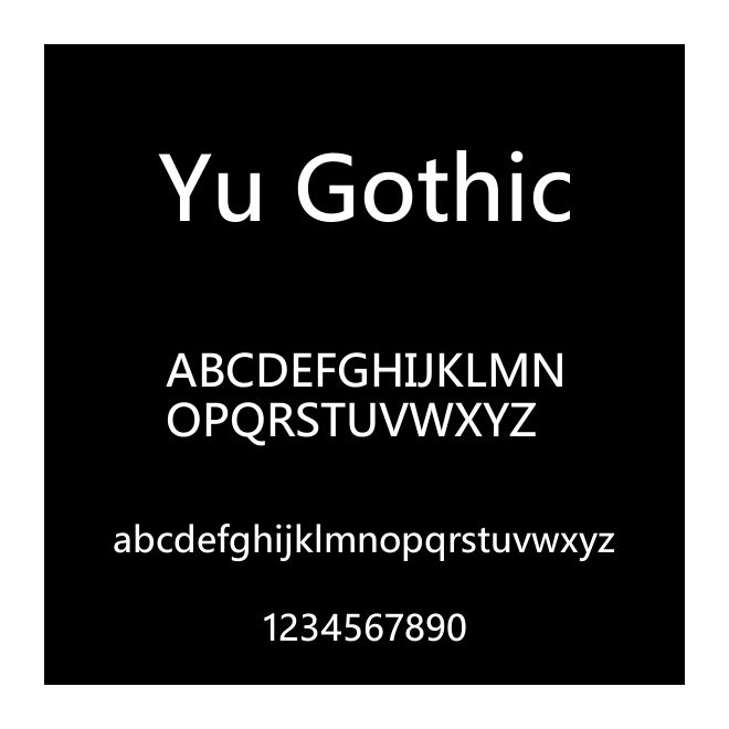 Yu Gothic