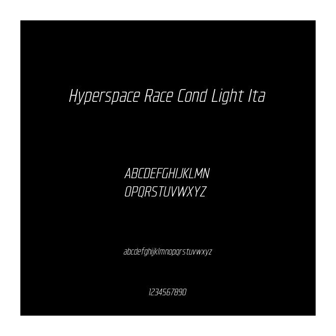 Hyperspace Race Cond Light Ita