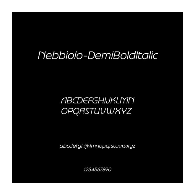 Nebbiolo-DemiBoldItalic