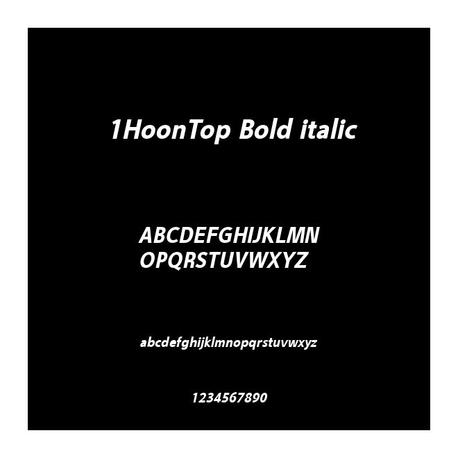 1HoonTop Bold italic