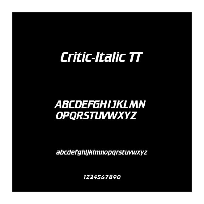 Critic-Italic TT