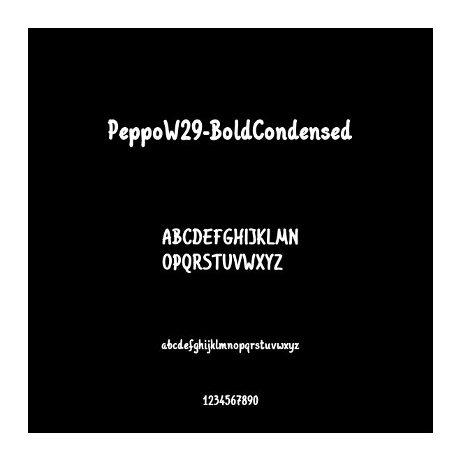 PeppoW29-BoldCondensed