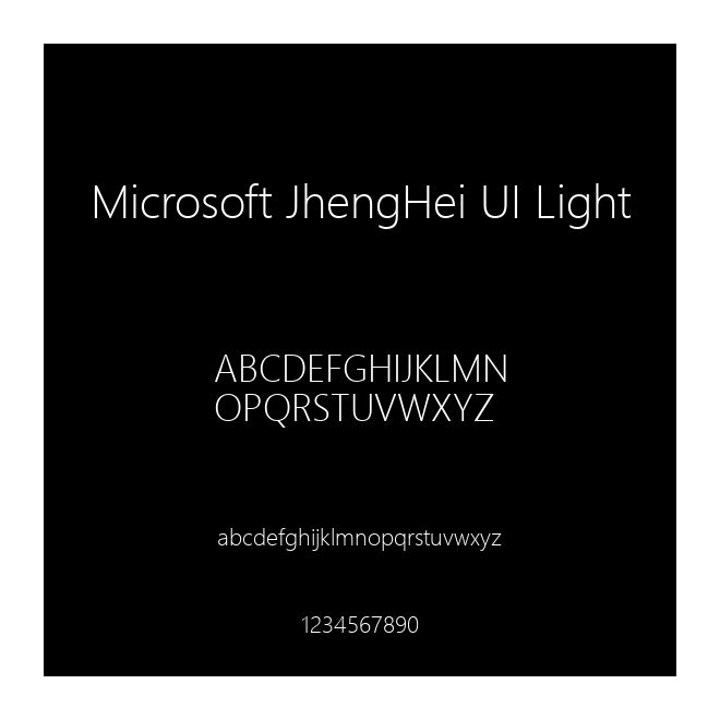 Microsoft JhengHei UI Light