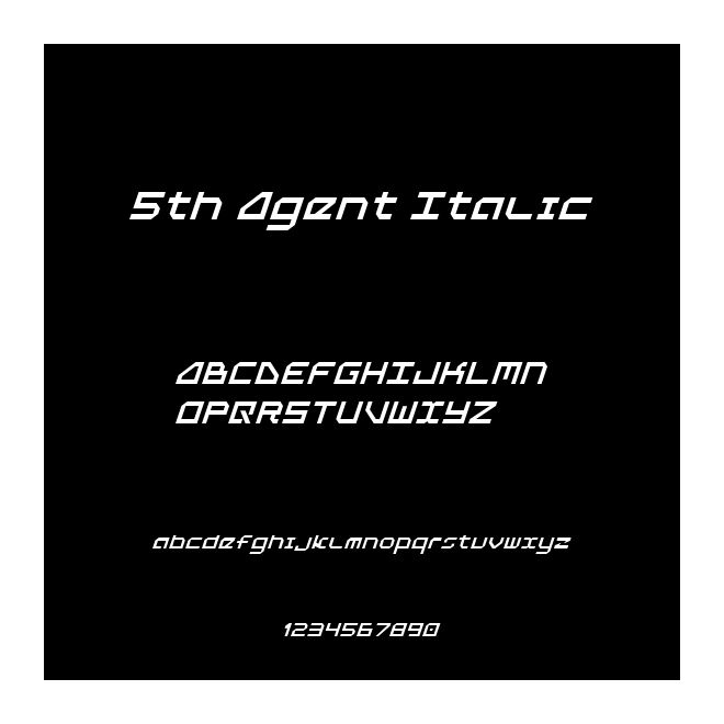 5th Agent Italic