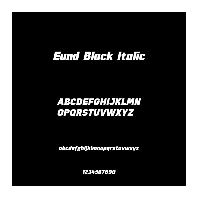 Eund Black Italic