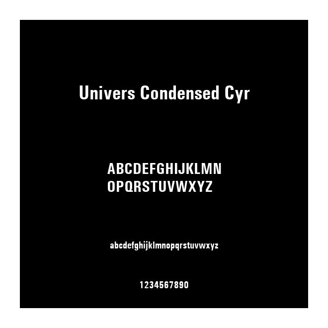 Univers Condensed Cyr