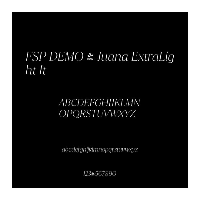 FSP DEMO - Juana ExtraLight It