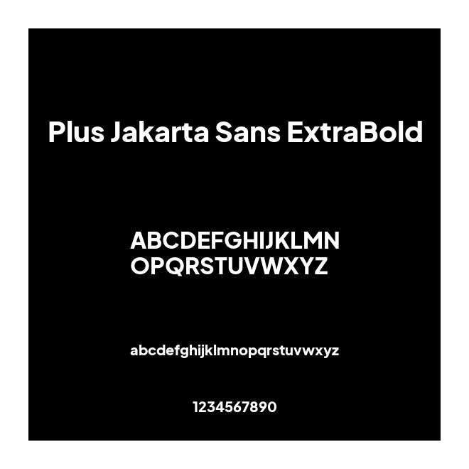 Plus Jakarta Sans ExtraBold