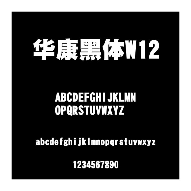華康黑體W12