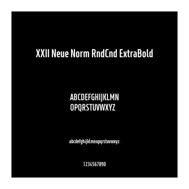 XXII Neue Norm RndCnd ExtraBold