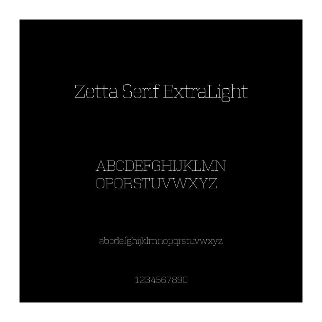 Zetta Serif ExtraLight