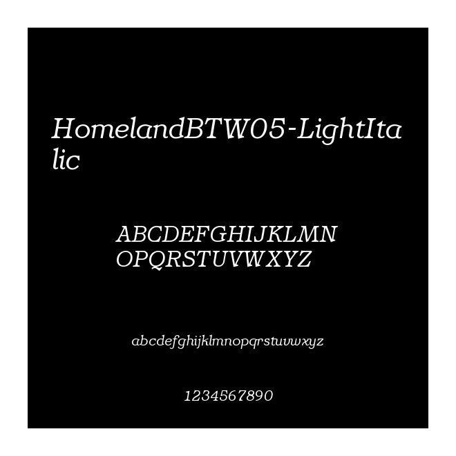 HomelandBTW05-LightItalic