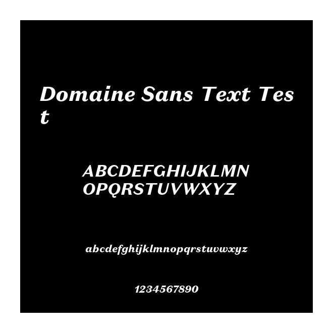 Domaine Sans Text Test