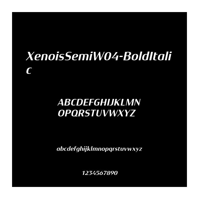 XenoisSemiW04-BoldItalic