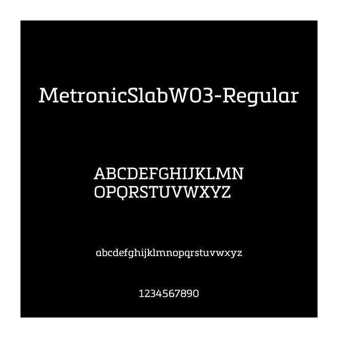 MetronicSlabW03-Regular