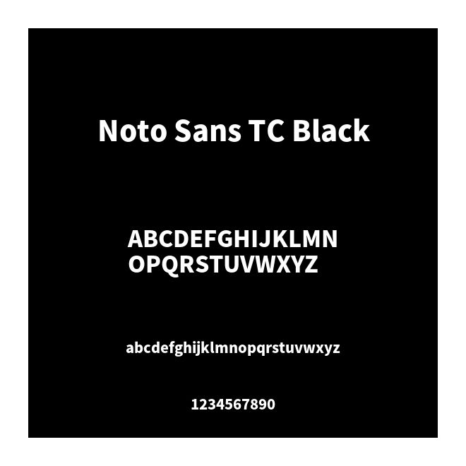 Noto Sans TC Black