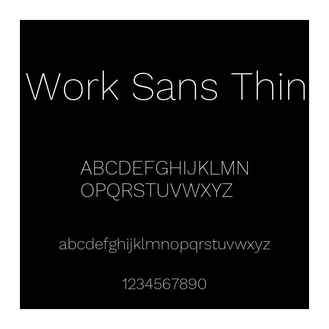 Work Sans Thin
