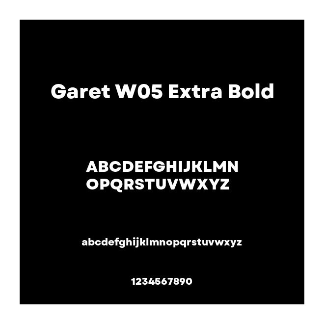 Garet W05 Extra Bold