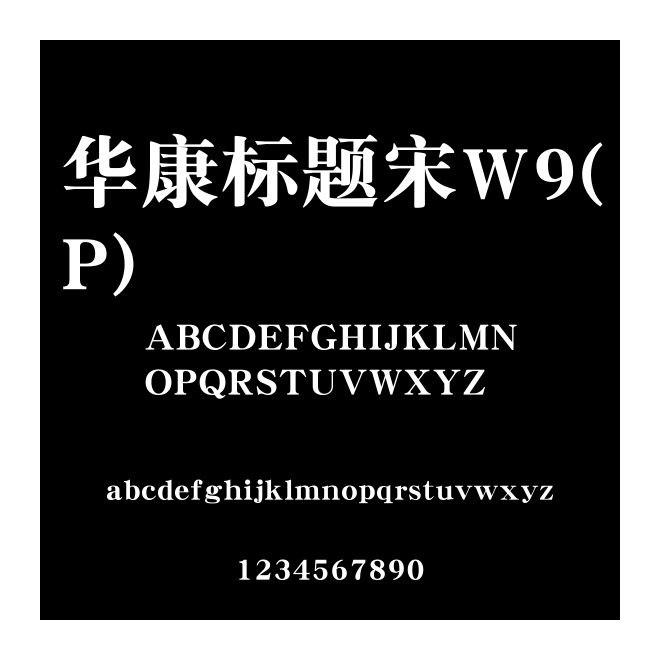 華康標題宋W9(P)
