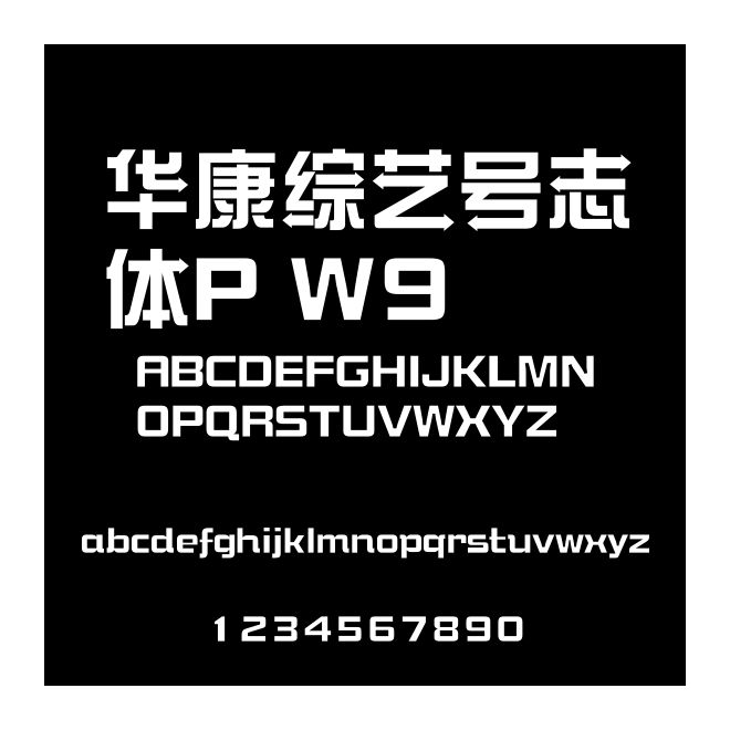 華康綜藝號志體P W9
