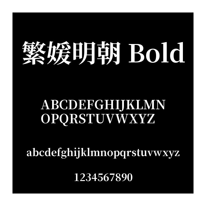 繁媛明朝 Bold