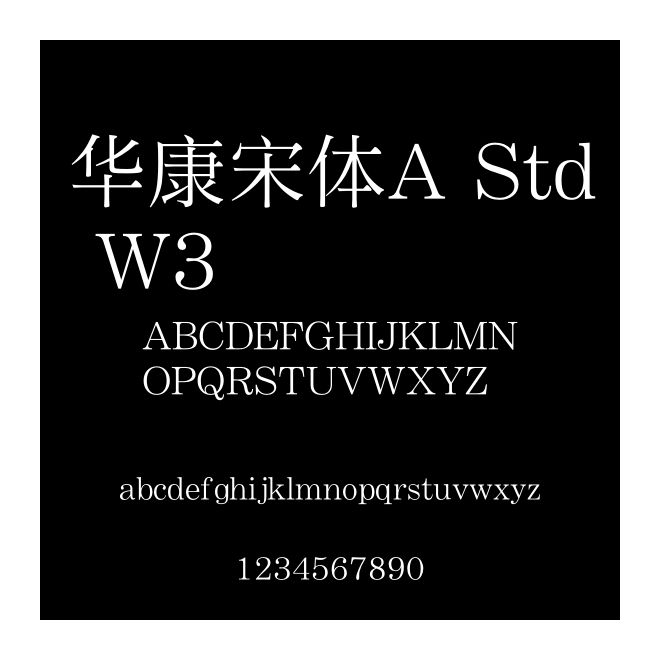 華康宋體A Std W3